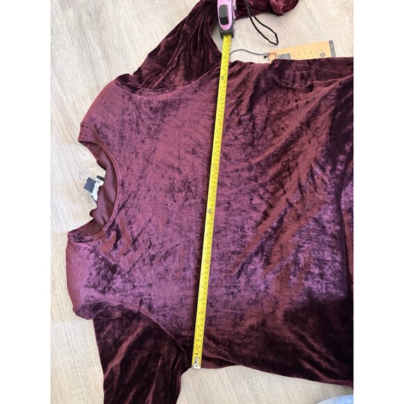 NWT Carol Little Velour Sz 22 Burgundy Tunic Pants Lounge Set Y2K Whimsigoth - Picture 9 of 13